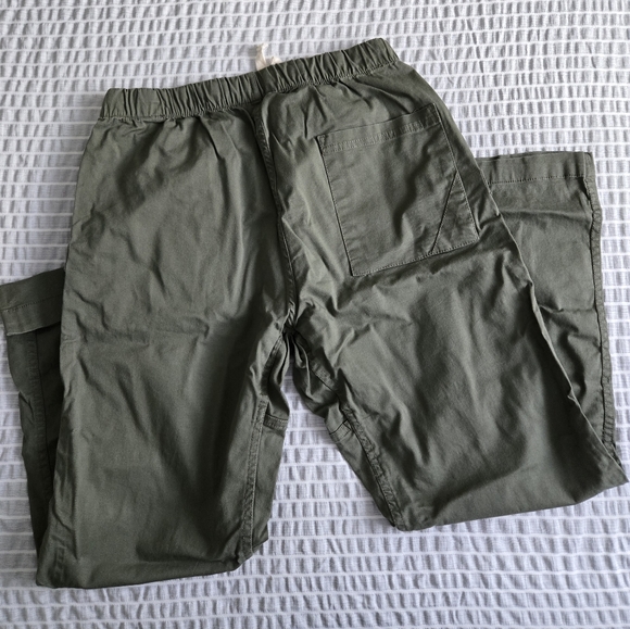 🍁 Roots Cotton Pants Casual Olive Army Green - Picture 5 of 5